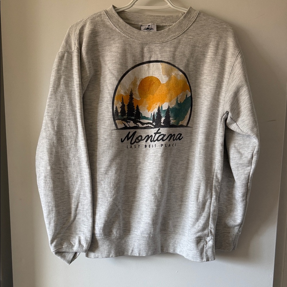 Gray Montana Graphic Women’s Crewneck